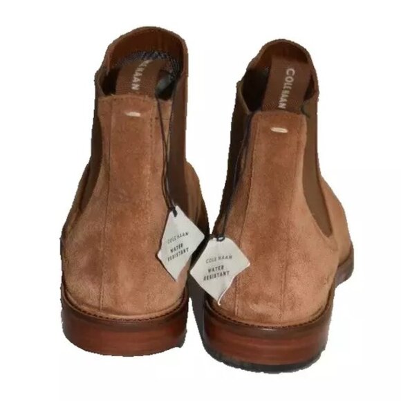 New! Cole Haan Men\'s Berkshire Suede Chelsea Boot Sz 8.5 M Leather C37578 DD406